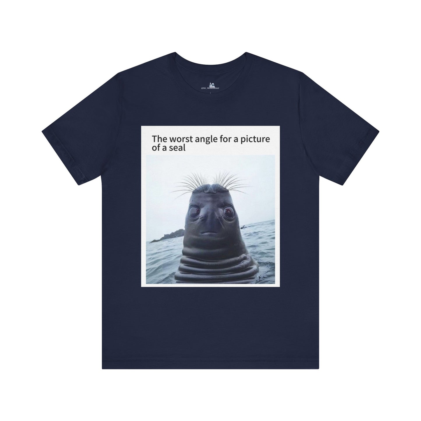 Funny Seal Photo Unisex Tee - "The Worst Angle for a Picture of a Seal"