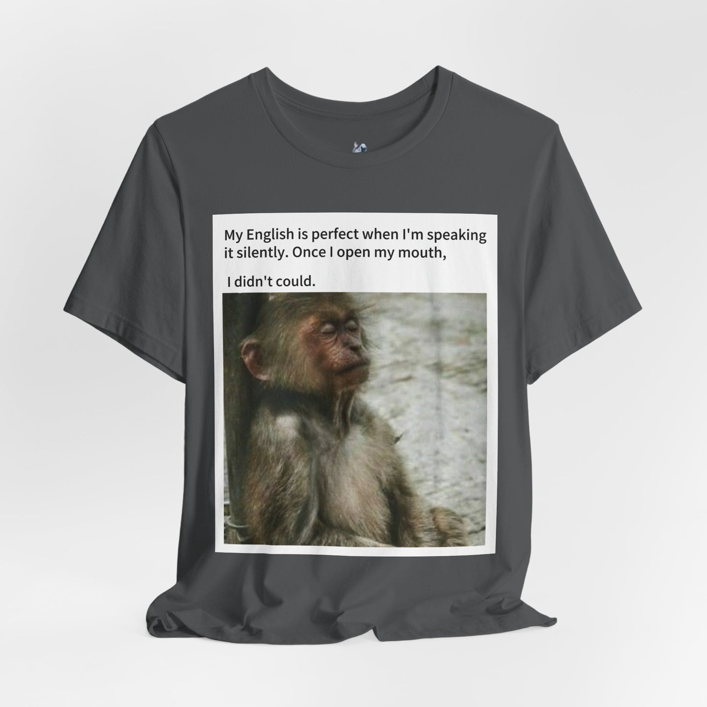 Funny Monkey Quote Unisex Tee - Perfect for English Learners