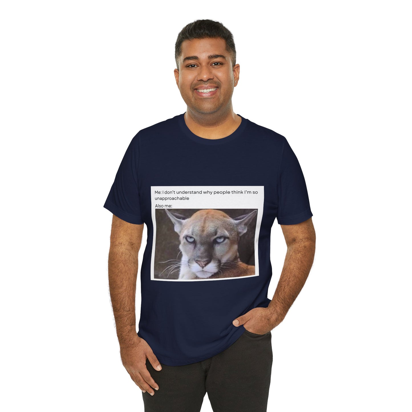 Funny Meme Cat Tee - 'Unapproachable'