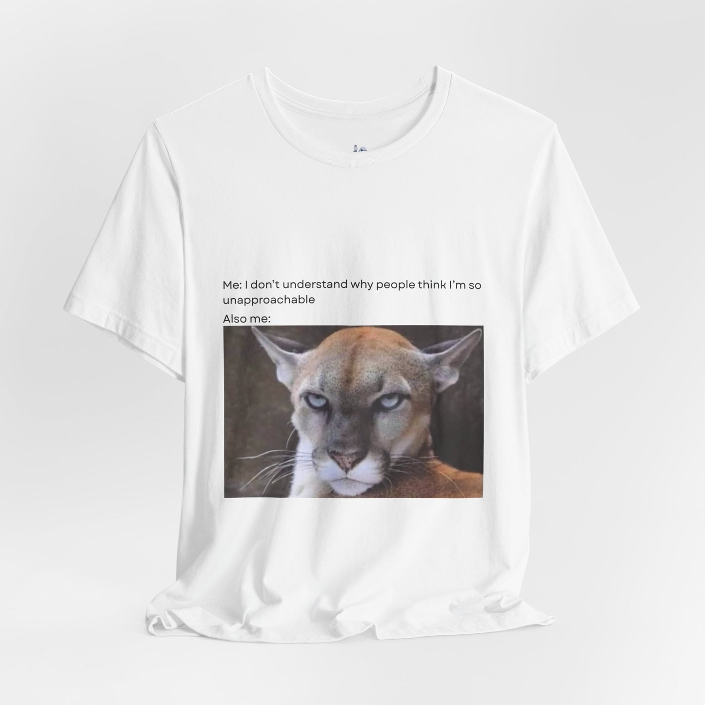 Funny Meme Cat Tee - 'Unapproachable'