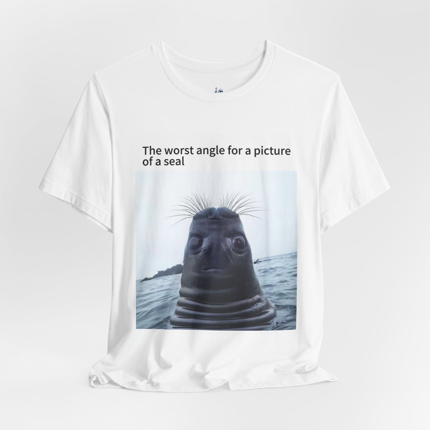 Funny Seal Photo Unisex Tee - "The Worst Angle for a Picture of a Seal"